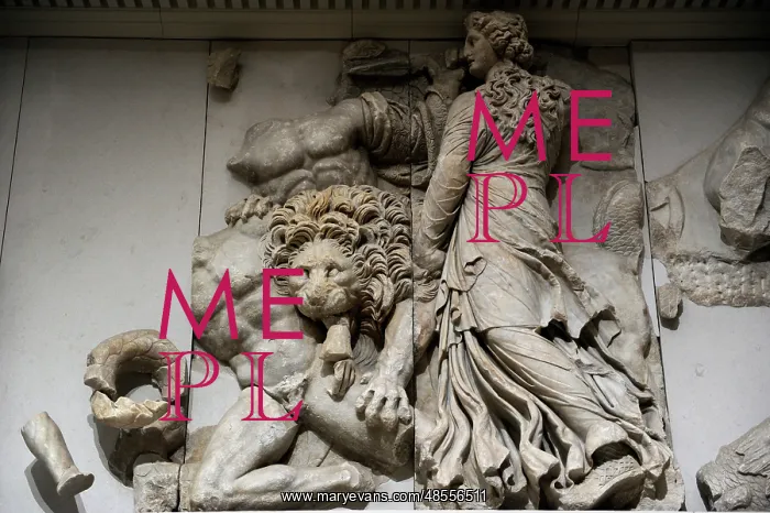  : Pergamon Altar. The goddess Ceto aiding her father Pontus