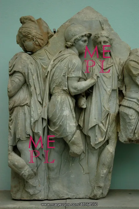 : Pergamon Altar. Telephos Frieze. Telephos receiving weapons : Pergamon Altar. Telephos Frieze. Telephos receiving weapons