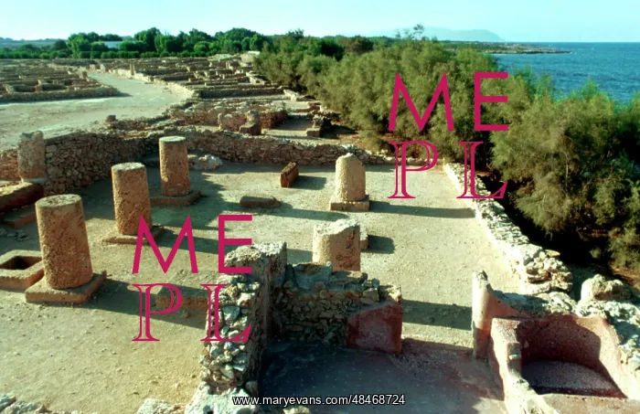 : Peristyle hall in the Punic city of Kerkouane : Peristyle hall in the Punic city of Kerkouane