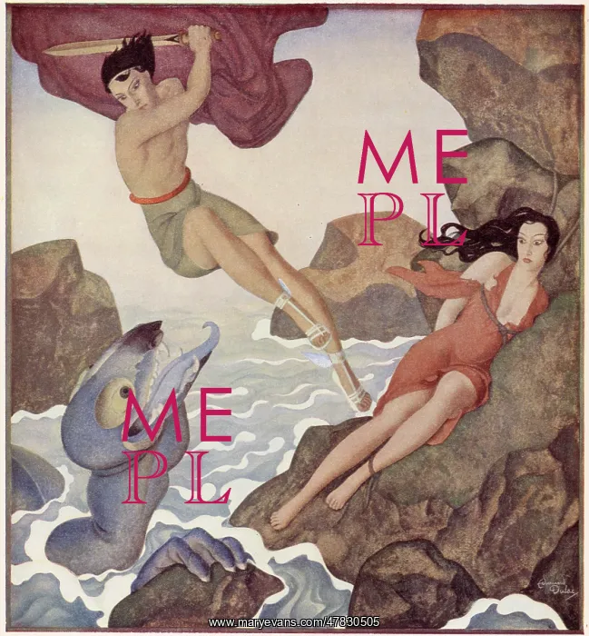 : Perseus and Andromeda - Edmund Dulac : Perseus and Andromeda - Edmund Dulac