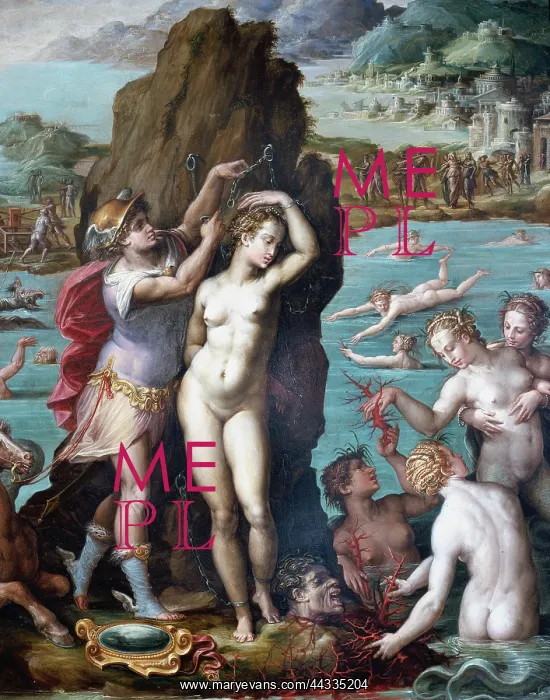 : Perseus Rescuing Andromeda, painting by : Perseus Rescuing Andromeda, painting by