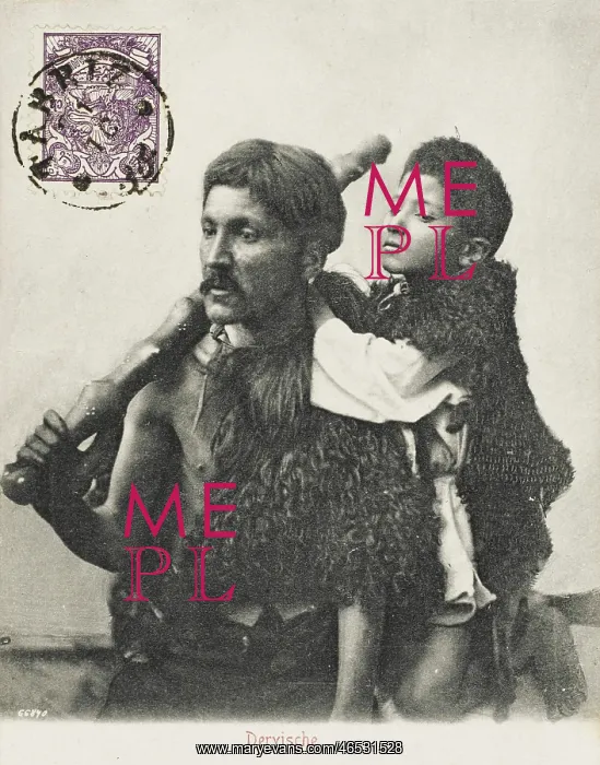 : Persian Dervish with young son : Persian Dervish with young son