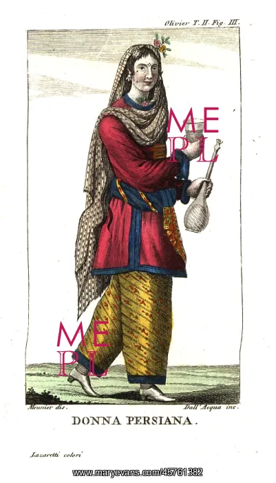 : Persian woman in dance costume : Persian woman in dance costume