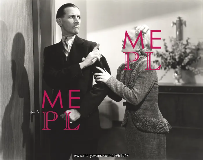 : Persistent woman pleading with angry man : Persistent woman pleading with angry man