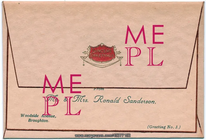 : Personalised envelope for a greetings card : Personalised envelope for a greetings card