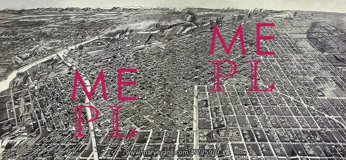  : Perspective Map of the City of Denver, Colorado 1889