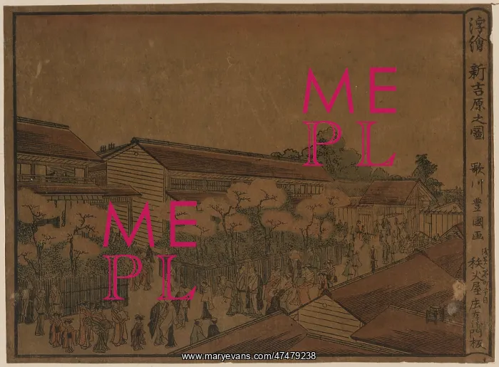 : Perspective print of the new yoshiwara : Perspective print of the new yoshiwara