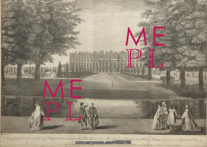 : A Perspective View of the East Front, Hampton Court Palace : A Perspective View of the East Front, Hampton Court Palace