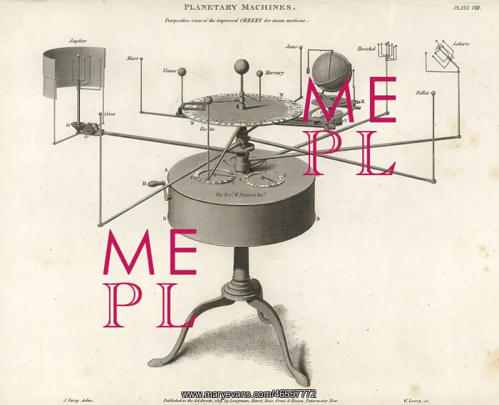 : Perspective view of the improved orrery for mean motions : Perspective view of the improved orrery for mean motions