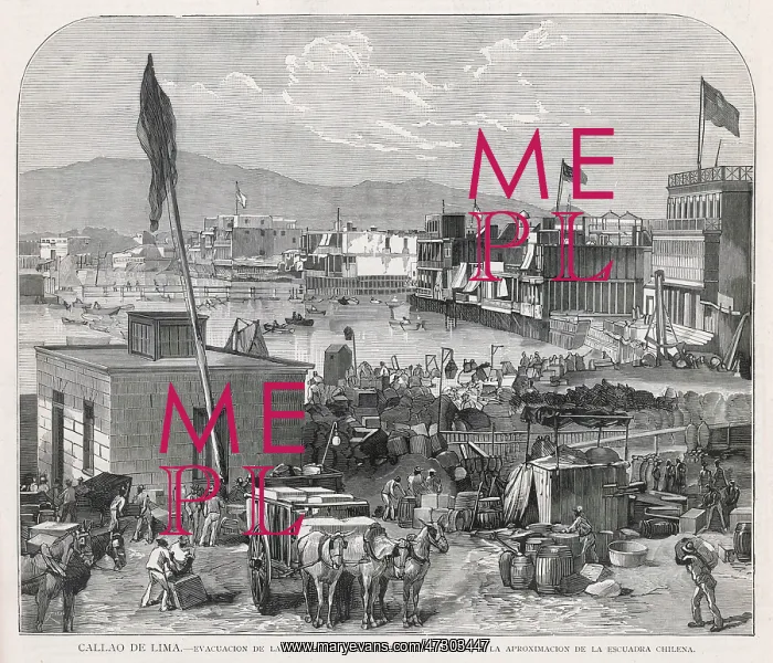 : PERU / LIMA / HARBOUR 1881 : PERU / LIMA / HARBOUR 1881