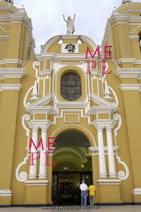  : PERU. Trujillo. Arms Square. Facade of the cathedral