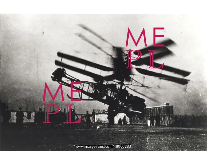 : Pescara helicopter of 1923 in a flight which covered 166ft : Pescara helicopter of 1923 in a flight which covered 166ft