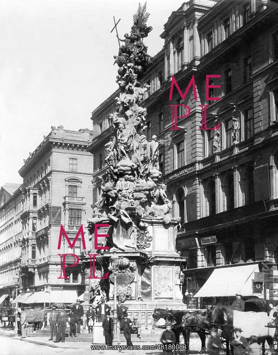 : Pestsaeule (Plague Column) in Vienna, 1915 : Pestsaeule (Plague Column) in Vienna, 1915