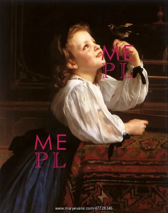  : The Pet Bird, by Bouguereau