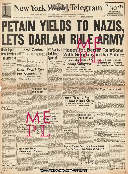 : Petain appoints Darlan Commander in Chief : Petain appoints Darlan Commander in Chief