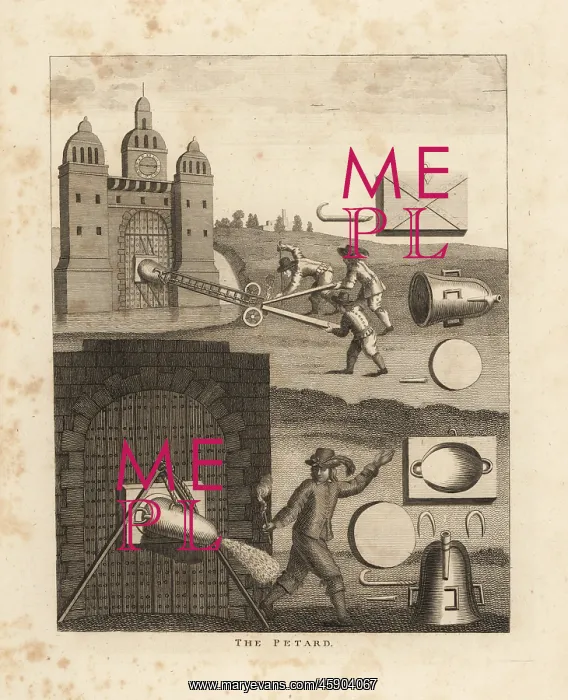 : The petard, a medieval explosive device : The petard, a medieval explosive device