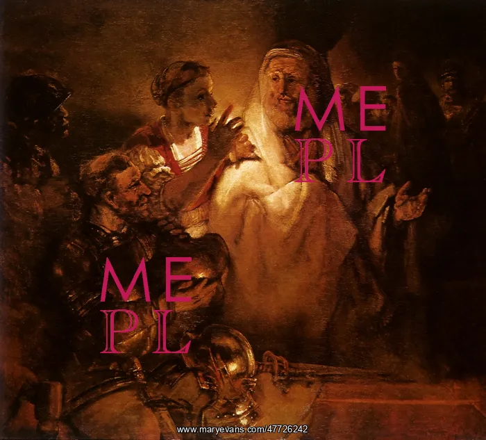 : Peter Denies Christ, by Rembrandt : Peter Denies Christ, by Rembrandt
