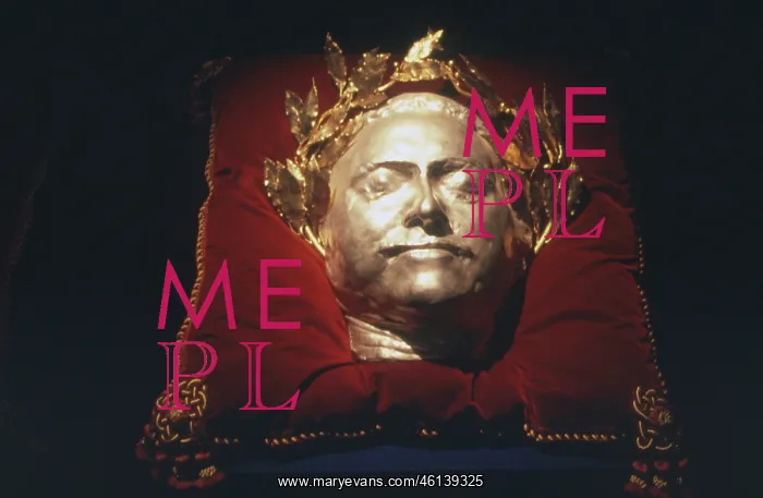: Peter the Great, death mask in gold and silver : Peter the Great, death mask in gold and silver