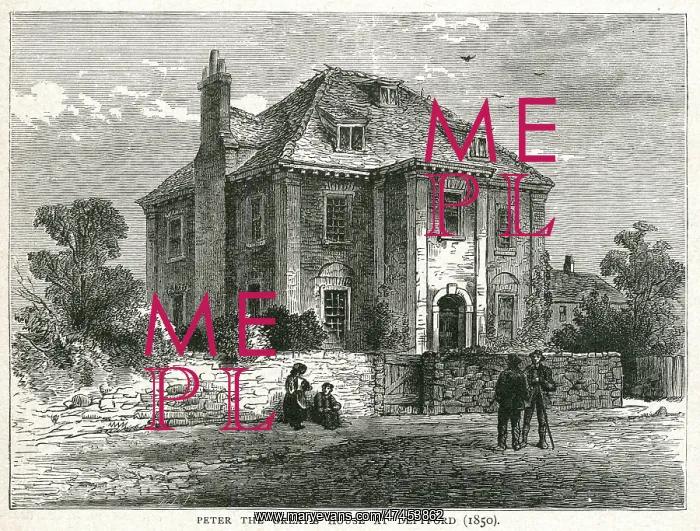 : Peter the Great House at Deptford 1850 : Peter the Great House at Deptford 1850