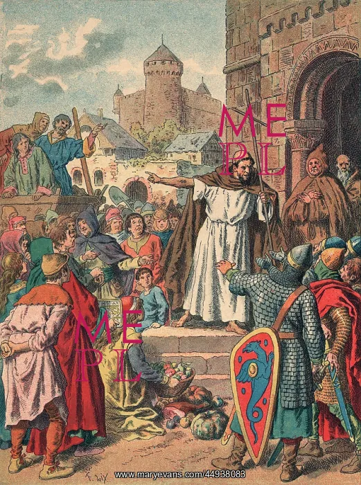 : Peter The Hermit Preaching to The French to Join : Peter The Hermit Preaching to The French to Join
