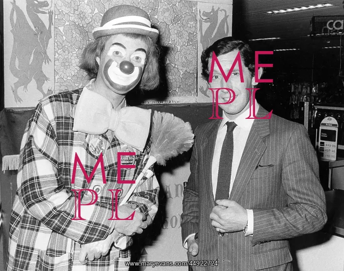 : Peter Hugo with a clown : Peter Hugo with a clown