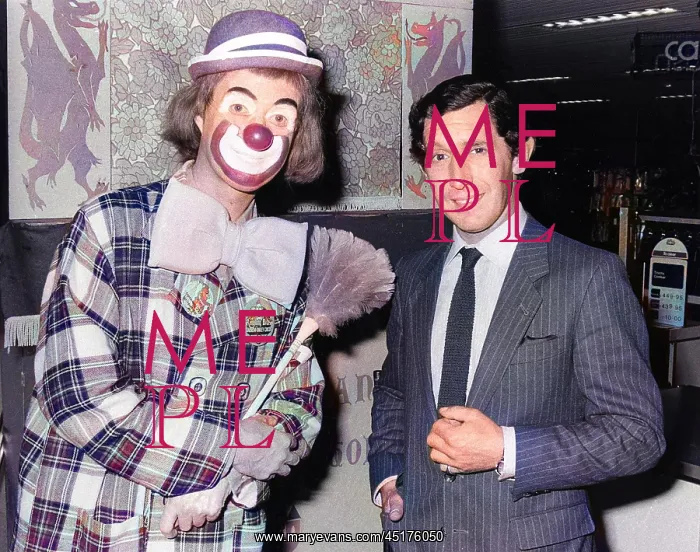 : Peter Hugo with a clown : Peter Hugo with a clown