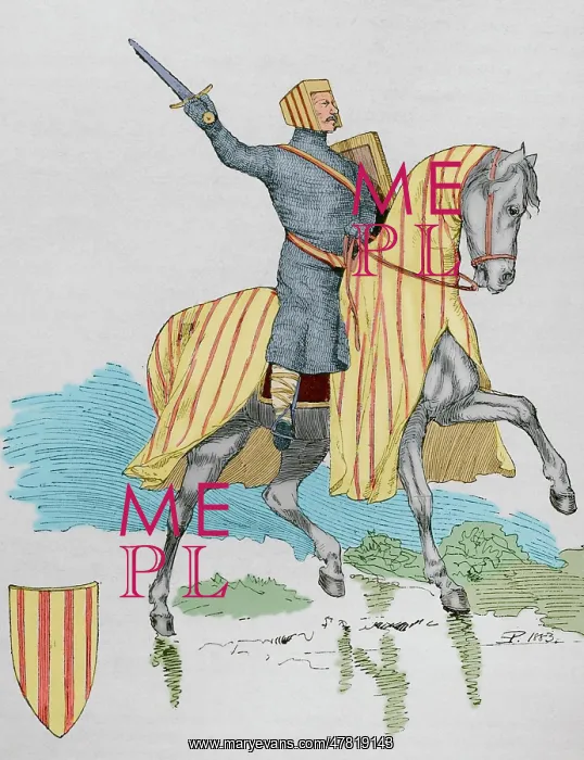 : Peter III of Aragon (c. 1239-1285). Engraving : Peter III of Aragon (c. 1239-1285). Engraving