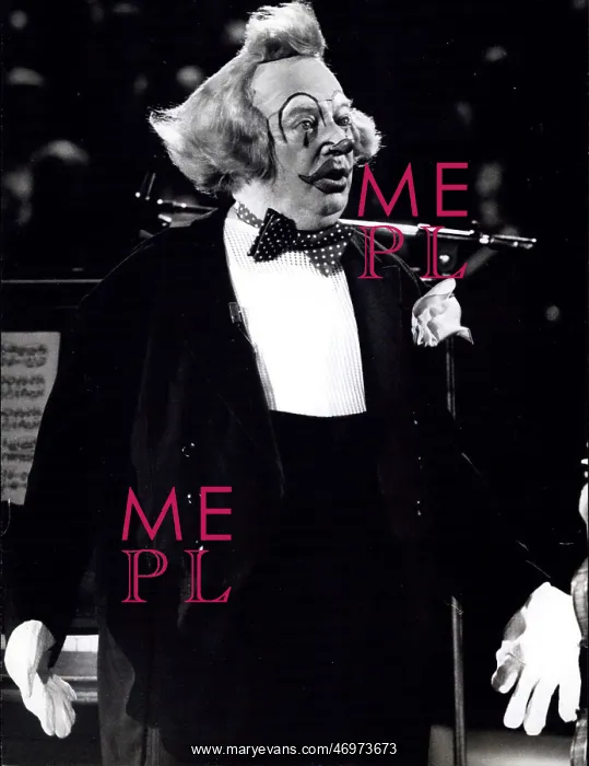 : Peter Kreuder, German-Austrian composer, clown costume : Peter Kreuder, German-Austrian composer, clown costume