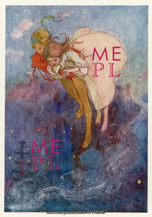 : Peter Pan and Wendy Flying : Peter Pan and Wendy Flying