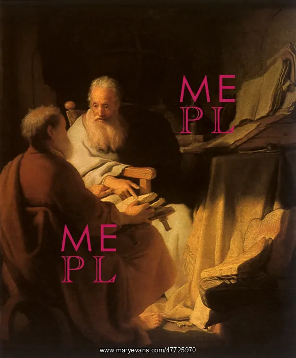 : Peter and Paul in Conversation, by Rembrandt : Peter and Paul in Conversation, by Rembrandt