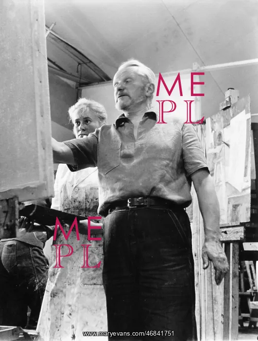 : Peter Potorowski and student at Corsham Art School : Peter Potorowski and student at Corsham Art School