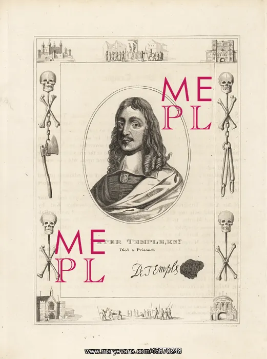 : Peter Temple, died a prisoner in the Tower of London, 1663 : Peter Temple, died a prisoner in the Tower of London, 1663