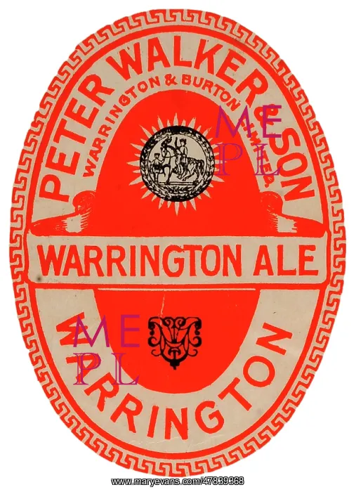 : Peter Walker & Son Warrington Ale : Peter Walker & Son Warrington Ale