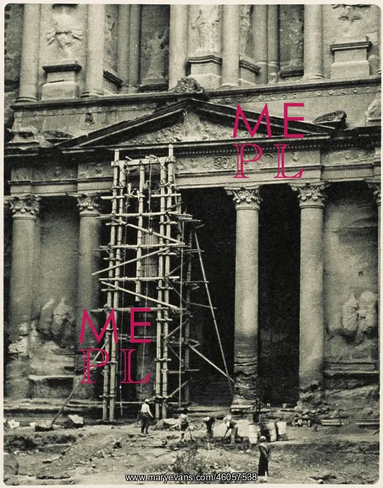 : Petra repairs 1962, Jordan : Petra repairs 1962, Jordan