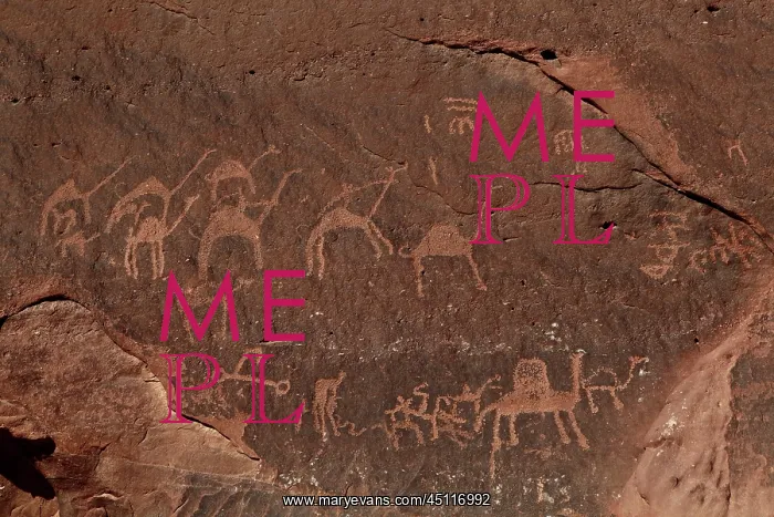 : Petroglyphs, Wadi Rum, Jordan : Petroglyphs, Wadi Rum, Jordan