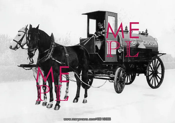 : Petroleum wagon, around 1920 : Petroleum wagon, around 1920