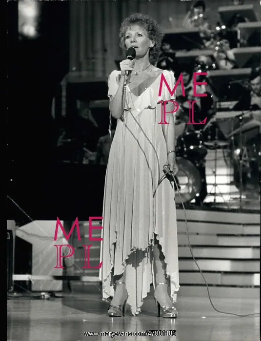 : Petula Clark, English singer, in TV programme recording : Petula Clark, English singer, in TV programme recording