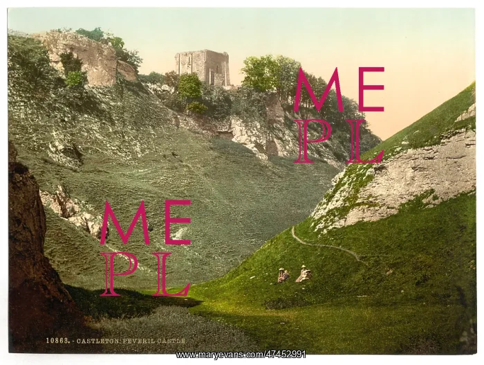 : Peveril Castle, Castleton, Derbyshire, England : Peveril Castle, Castleton, Derbyshire, England