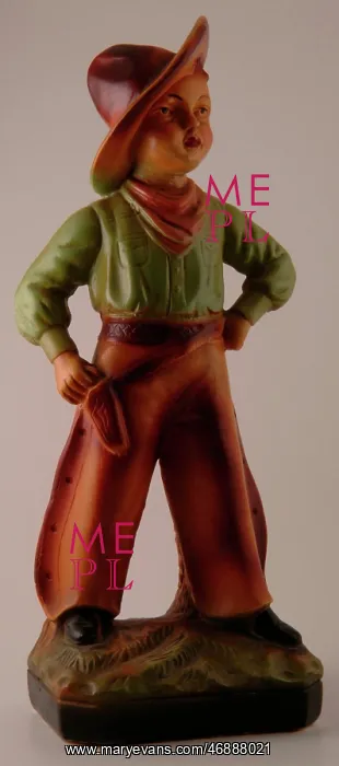 : Pewter Cowboy Figure : Pewter Cowboy Figure