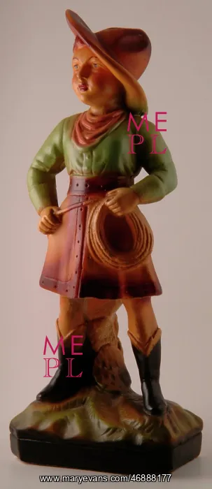 : Pewter Cowboy Figure : Pewter Cowboy Figure