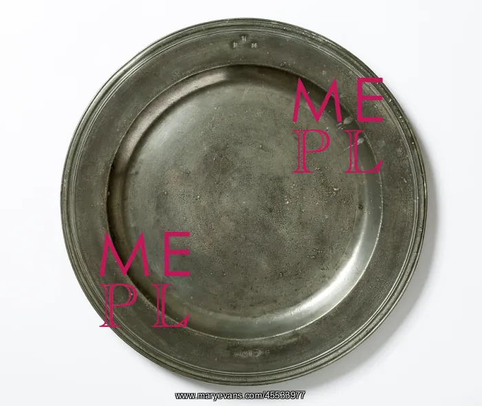 : Pewter plate : Pewter plate