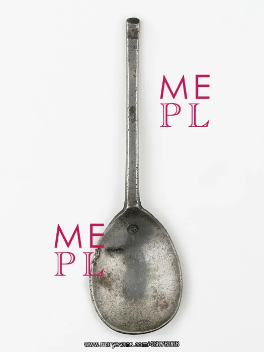  : Spoon. Pewter spoon with a slip top, made in England in c.1600
