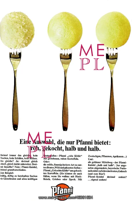 : Pfanni dumplings advert : Pfanni dumplings advert