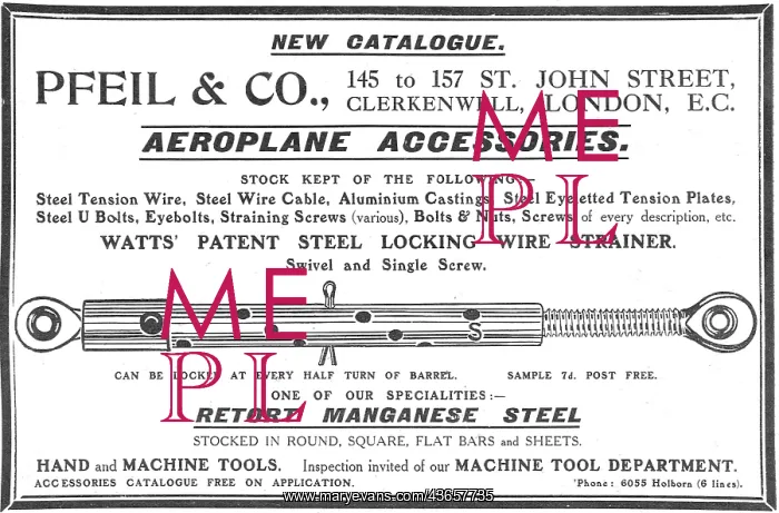 : Pfeil & Co. Aeroplane Accessories : Pfeil & Co. Aeroplane Accessories