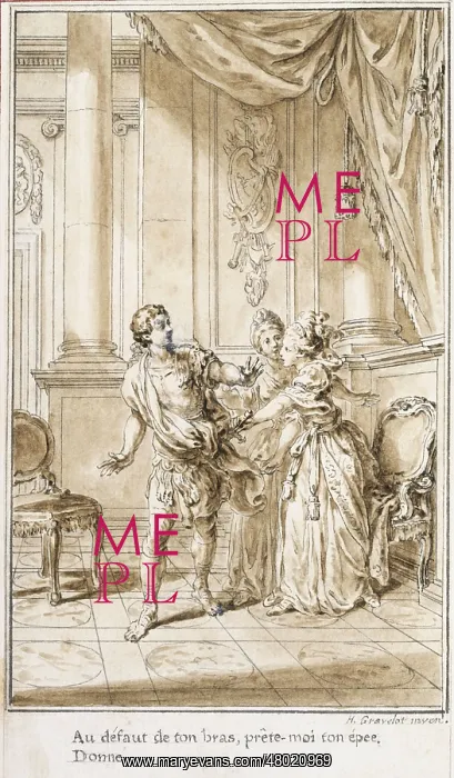 : Phaedra : illustration for the Oeuvres by Jean Racine (1639-1699) - Volume 4 page 212 : Phaedra : illustration for the Oeuvres by Jean Racine (1639-1699) - Volume 4 page 212