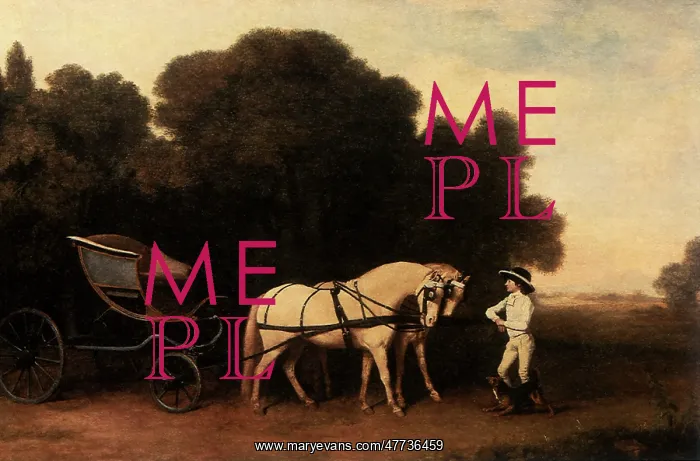 : Phaeton with a Pair of Cream Ponies... by Stubbs : Phaeton with a Pair of Cream Ponies... by Stubbs