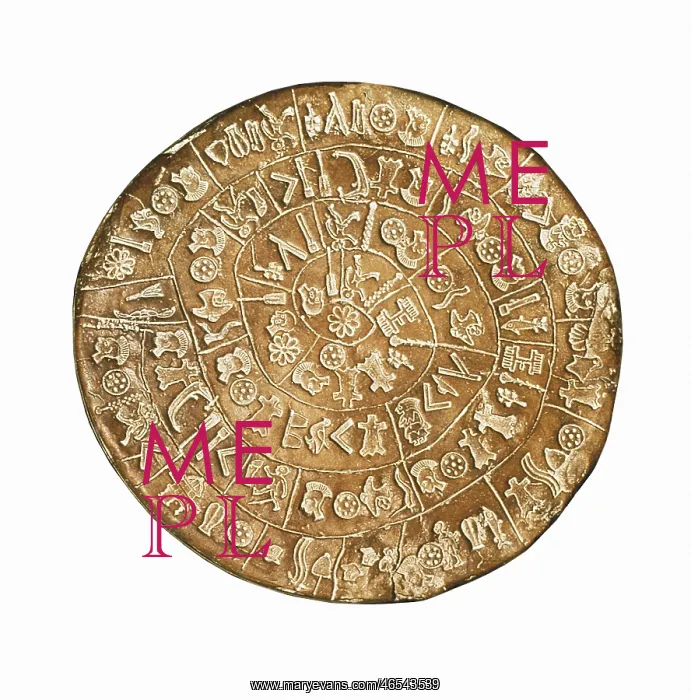 : Phaistos Disc. s.XV BC. GREECE. Phaistos. A side : Phaistos Disc. s.XV BC. GREECE. Phaistos. A side