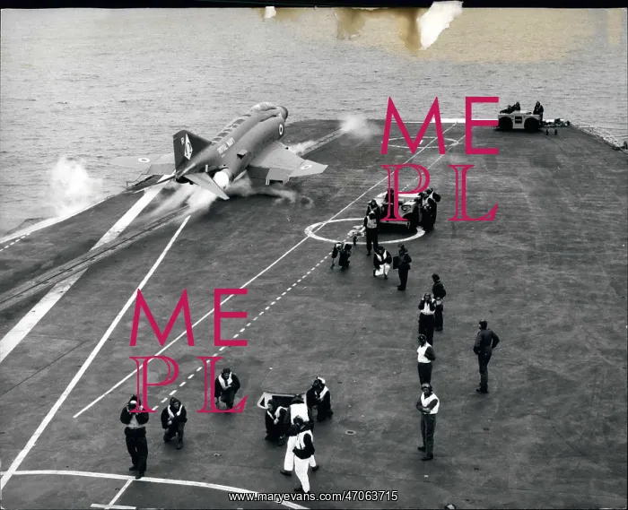 : Phantom jet taking off from the Ark Royal : Phantom jet taking off from the Ark Royal