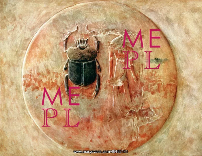 : Pharaoh Seti 1st; Tomb's seal: The scarab and : Pharaoh Seti 1st; Tomb's seal: The scarab and