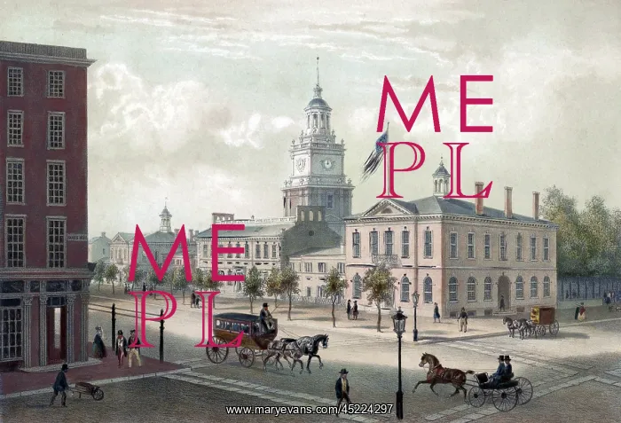: Philadelphia. A view of Independence Hall, ? : Philadelphia. A view of Independence Hall, ?